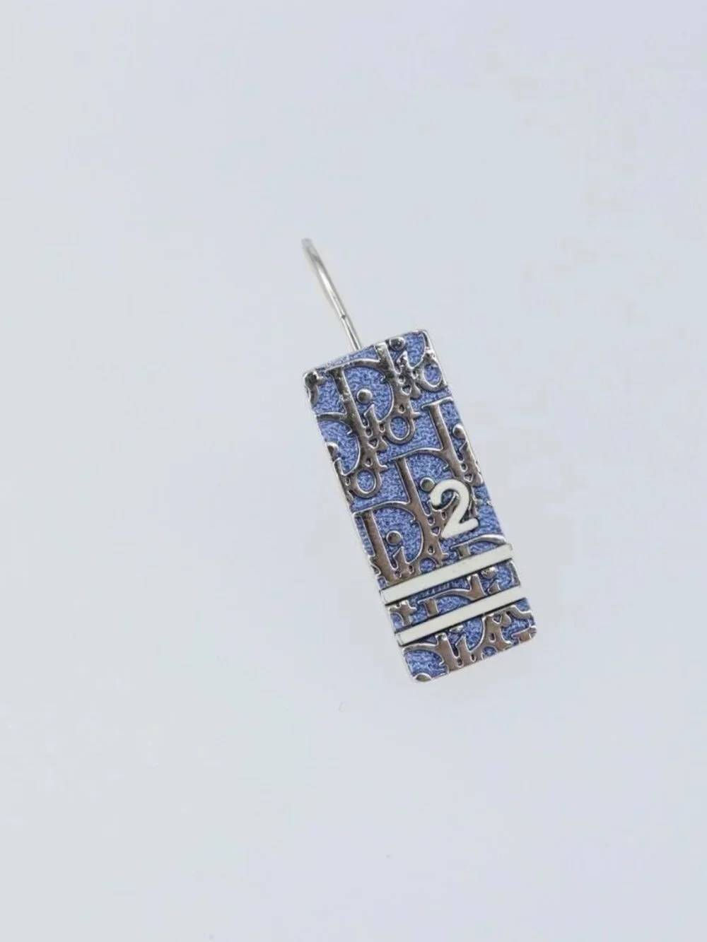 Christian Dior Pierce Earring metal Blue Auth yk20067